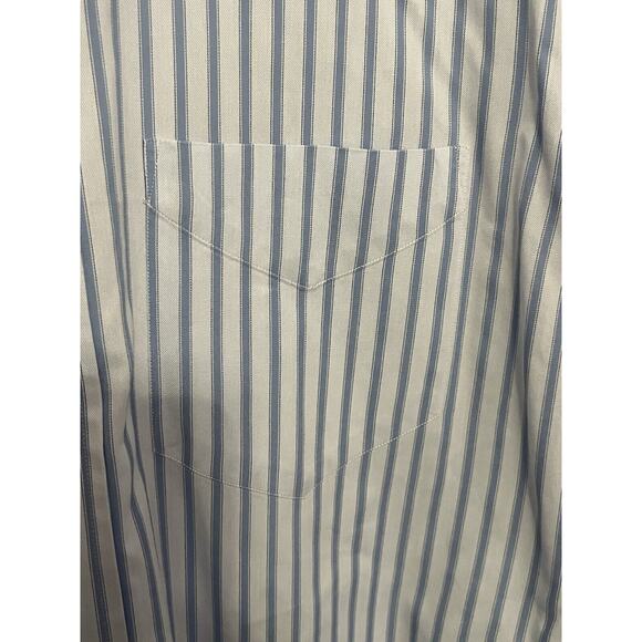 Tincati Milano Striped Dress Shirt •L• Premium Cotton Italy Blue Button Down - Picture 7 of 12
